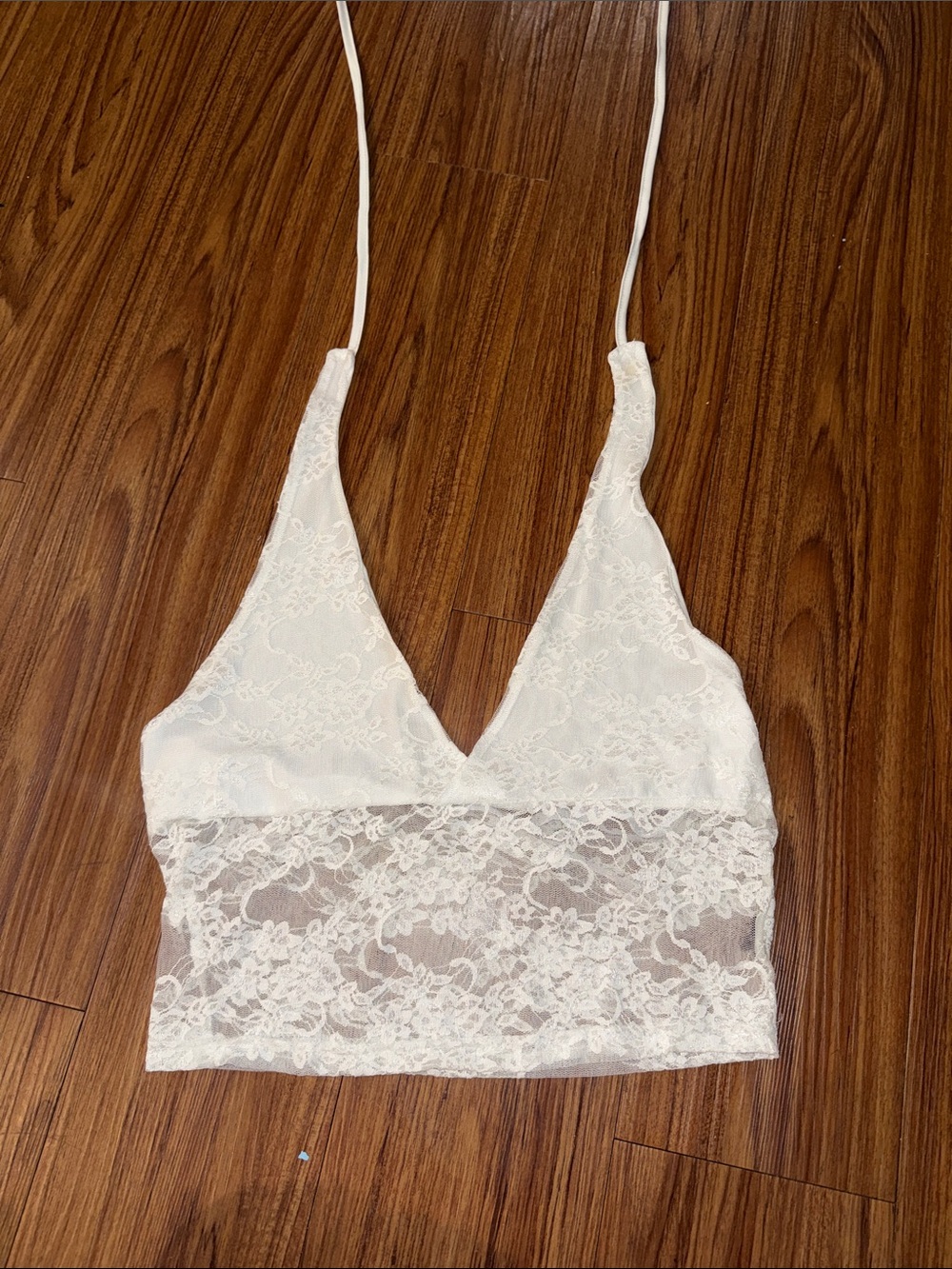 Lace Crop Top - White